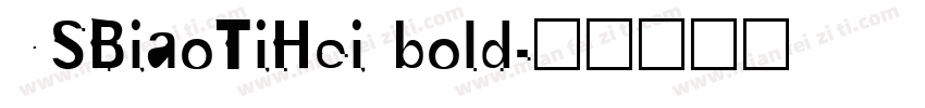 YSBiaoTiHei bold字体转换